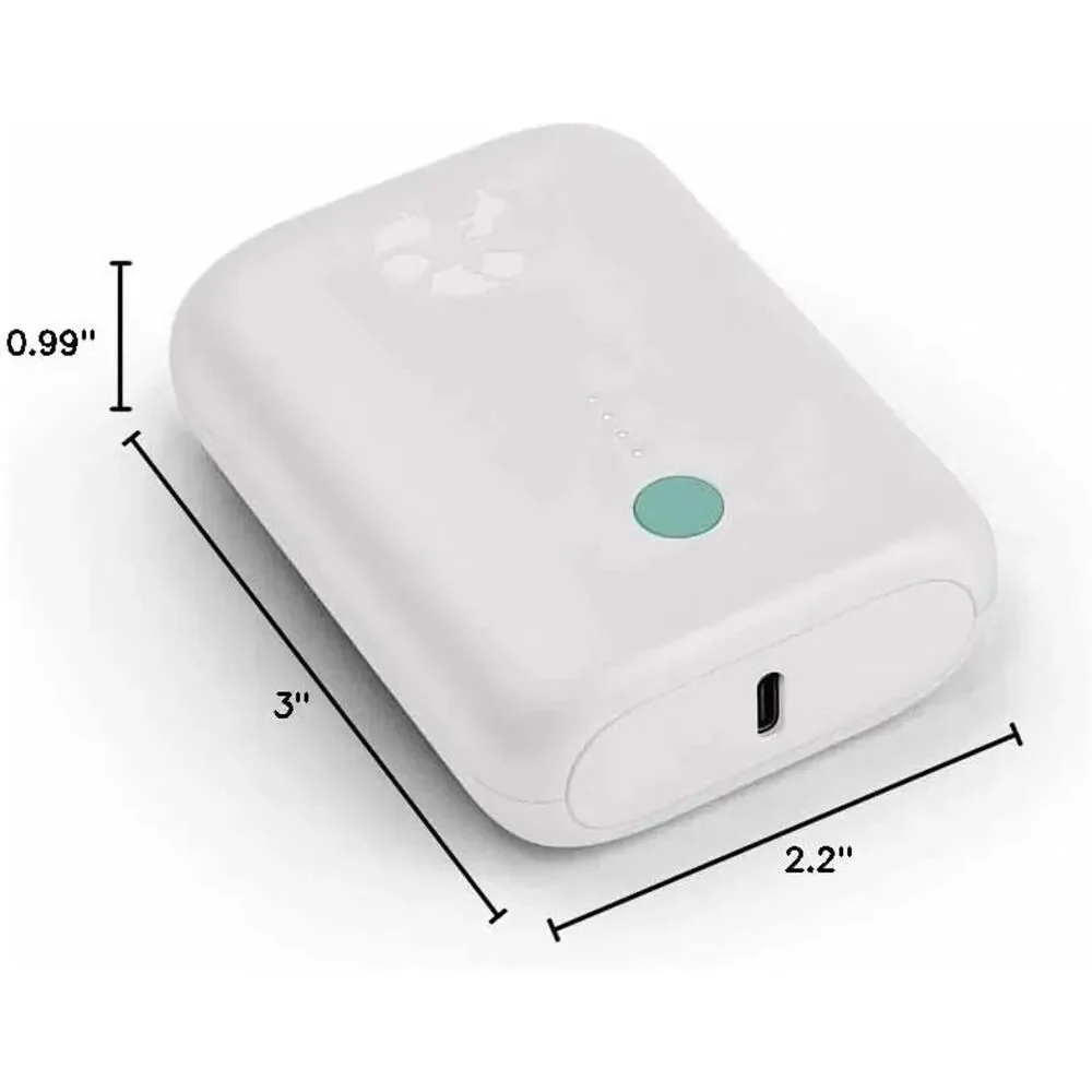 Nimble Champ Lite 5K Portable Charger, 15W USB-C Fast Charging Power Bank, White